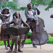 moderne Gartenskulptur Metallhandwerk bronzeJoy der Musikstatue